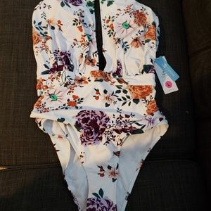 Rose Garden Wrap One-Piece Swimsuit